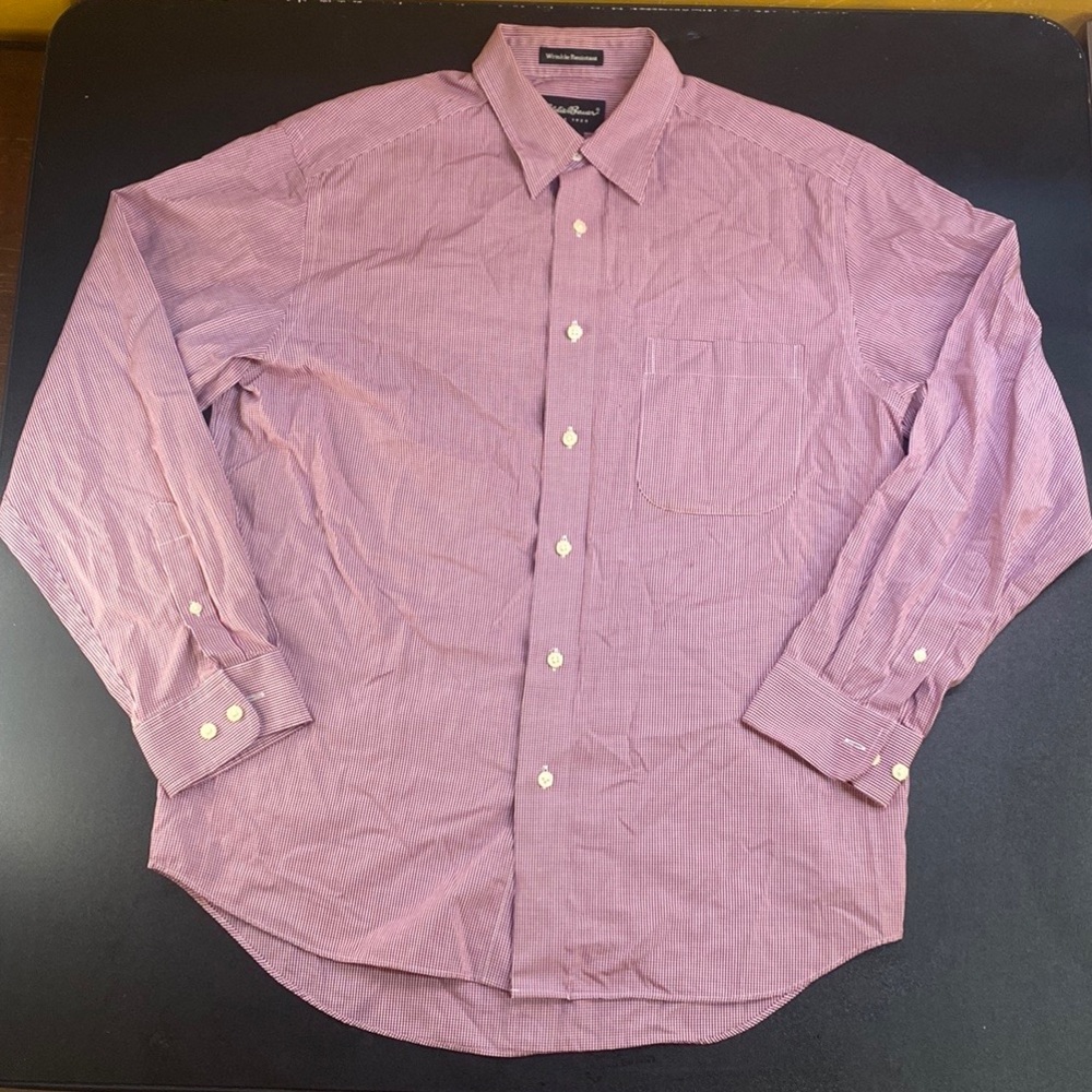 Red checked Eddie Bauer button up